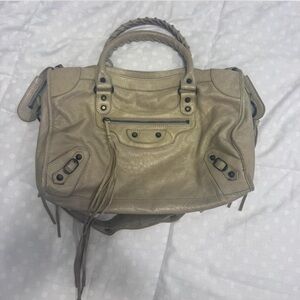 Balenciaga Taupe Satchel